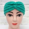 Jade knitted wrap, twisted earwarmer, crochet autumn gifts, Christmas gifts for niece, stocking filler